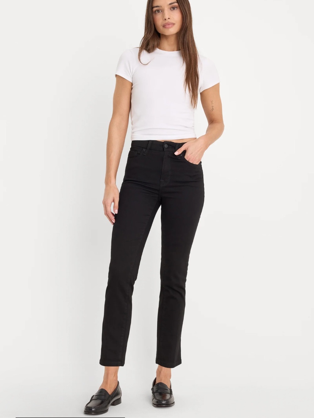 Good American Good Legs straight crop